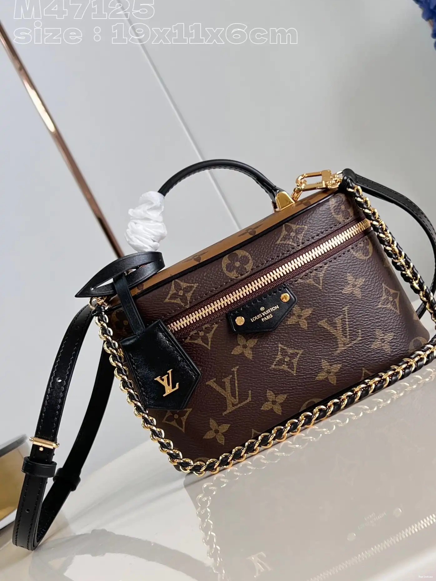 Cheap LOUIS x Vanity 11.5 6.5 x VUITTON Pouch-19 CM Chain 0608